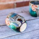 Ręcznie robiony kubek ceramiczny z wilkiem - duży ok. 420 ml