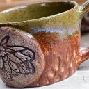 Kubek ceramiczny ćma ( c923)