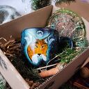 Zestaw prezentowy ryś z podkładką dla miłośnika lasu