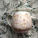 Wiosenny kubek OPAL z kwiatem wiśni - ręcznie malowany, porcelana 380 ml