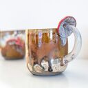 Duży kubek z muchomorem handmade - nakrapiana jesień, ok. 480 ml