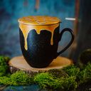 Kubek z pokrywką i sitkiem - plaster miodu (350 ml)