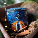 Świąteczny zestaw prezentowy dla miłośników herbaty i lasu, kubek zimowe lisy