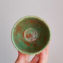 Ręcznie robiony kubek ceramiczny z muchomorem bez ucha