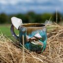 Handmade Kubek z grzybkami | Psychodelki Zielone poszycie | ok 380 ml (3) Kapelusz d