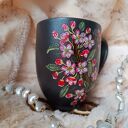 Ręcznie malowana kwitnąca jabłoń - kubek z porcelany 400 ml