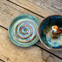 Ceramiczna filiżanka z figurką sowy płomykówki - Opal, ok. 310 ml (z talerzykiem)