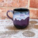 Duży kubek ceramiczny z kotem - Czarna Violetta, ręcznie robiony ok. 450 ml
