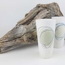 Kubeczek do kawy z porcelany - ręcznie malowany