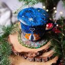 Świąteczny zestaw prezentowy dla miłośników herbaty i lasu, kubek zimowe lisy i podkładka