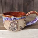 Kubek ceramiczny z sową i napisem - kamionka handmade