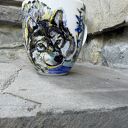 Porcelanowy kubek ręcznie malowany Zimowy Wilk 300 ml