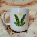 Ręcznie malowany porcelanowy kubek z zimorodkiem - 270 ml