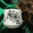 Ręcznie malowany porcelanowy kubek LILIA
