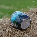 Handmade kubek z grzybkami - psychodelki zielone, ok 410 ml