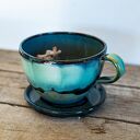 Ceramiczna filiżanka z figurką hipopotama -Burza morska ok 360 ml - na prezent