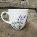 Porcelanowy kubek ręcznie malowany Kot w kocimiętce