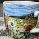 Porcelanowy kubek ręcznie malowany Polne kwiaty