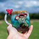 Handmade Kubek z Muchomorkiem | Grzybki Zielone poszycie | ok 370 ml (3)