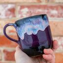 Duży kubek ceramiczny z kotem - Czarna Violetta, ręcznie robiony ok. 450 ml