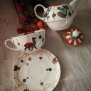 filiżanka i imbryk komplet do herbaty tea for one ŚWIĄTECZNA KARUZELA