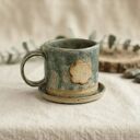 Kubek ceramiczny z podstawką (ok. 300 ml)