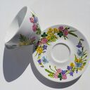 Ręcznie malowany zestaw filiżanka ze spodkiem ŁĄKA