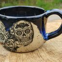 Kubek ceramiczny - meksykańskie czaszki (c653)