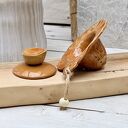 Ceramiczny zaparzacz z pokrywką do herbaty liściastej i ziołowej