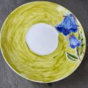 Porcelanowa filiżanka ręcznie malowana - niebieskie kwiaty (250 ml) ze spodkiem