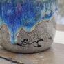 szare kubek ceramiczny - koty (c747) kubki kmaionka ceramika