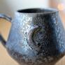 srebrne zestaw do herbaty wykonany ręcznie metodą odlewania kubki kubek ceramiczny księżyc