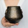 ceramika kubek z sercem ciemne złoto 400ml ceramiczny kubki