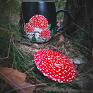 Leśny kubek z motywem muchomora czerwonego - Amanita Pokrywka i zaparzacz 500 ml. Kubki milosnik lasu