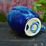 kamionkowy - niebiesko biały 360 ml - kubek do kawy handmade kubki ceramika użytkowa