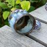 Azul Horse kubek z grzybem ceramika na prezent handmade grzybkami | psychodelki nocny fluoro | rękodzieło ceramiczne