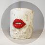 ceramika użytkowa ręcznie rzeźbione patrycja - zębuszkowy kubas o pojemności 400
