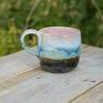 handmade ceramiczny | leśne ombre| | ok 400 ml forest - nietuzinkowy prezent dla niego