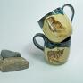 Azul Horse leśne opowieści ceramika na prezent handmade ceramiczny z sową kubki kubek rękodzieło