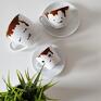 Muki design gustowne kubki filiżanka zalana kawą - 200 ml spodek śmieszna prezent
