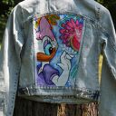 malowana kurtka jeansowa Daisy