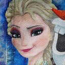 ręcznie malowana kurtka jeansowa XS dziewczęca FROZEN