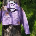 Ręcznie malowana kurtka jeansowa custom GEJSZA