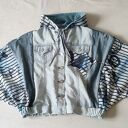Kurtka oversize custom z jeansu i bawełny - ręcznie robiona