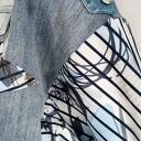 Kurtka oversize custom z jeansu i bawełny - ręcznie robiona