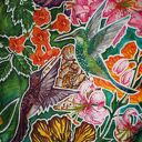 Ręcznie malowana kurtka jeansowa custom KOLIBRY