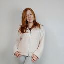 Kurtka damska jodełka brudny róż