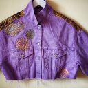 Ręcznie malowana kurtka jeansowa custom GEJSZA