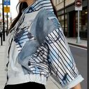 Kurtka oversize custom z jeansu i bawełny - ręcznie robiona
