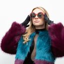 futro damskie sztuczne kolorowe